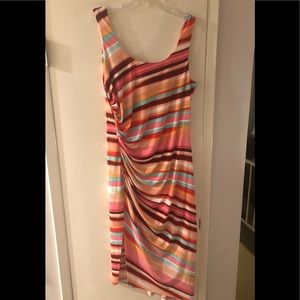 Multi-colored Striped London Times Dress